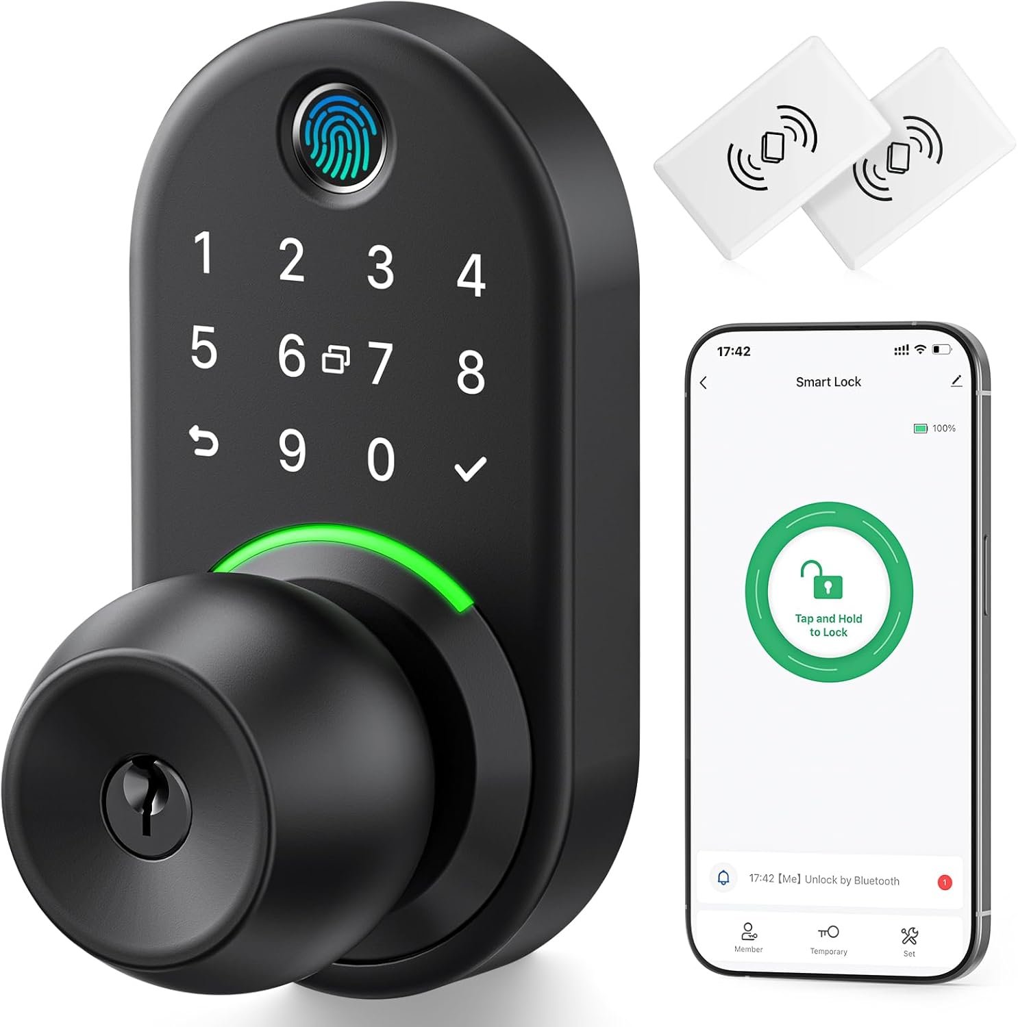 5 the best smart door lock with handle 4 Yamiry Keypad Smart Door Lock with Knob