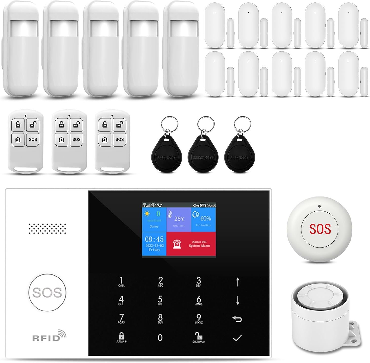 5 best smart home security system 5 PGST Wireless Home Alarm System 24-Piece Kit