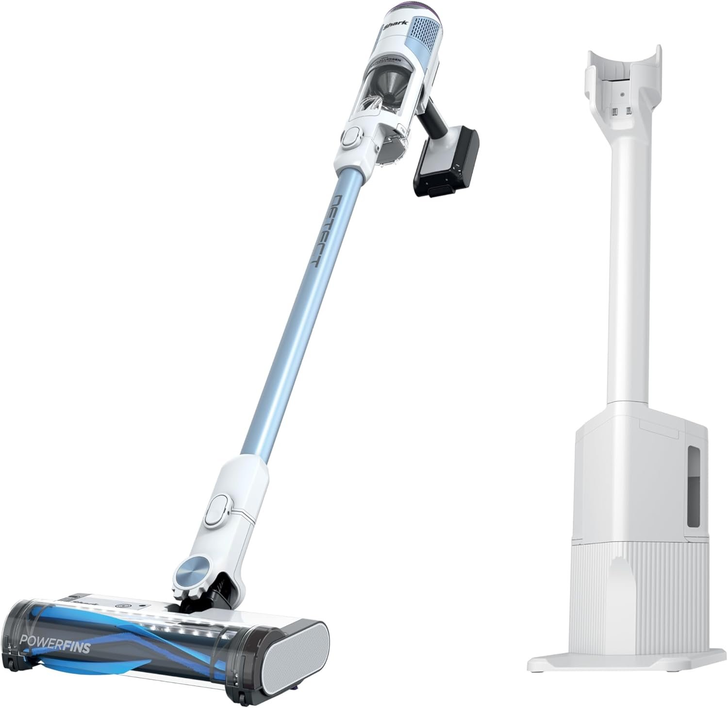 Roll over image to zoom in 12+ Shark Detect Clean & Empty Auto-Empty System - Lightweight Cordless Vacuum Cleaner with HEPA Filter, Portable Handheld Attachment, Crevice Tool, 2