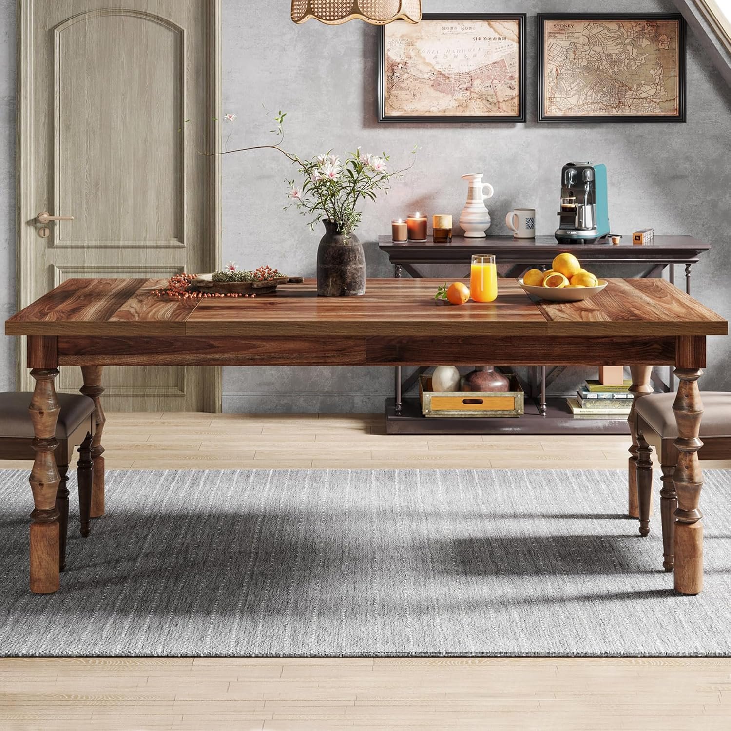 Discover 5 the best farmhouse dining table 6 Tribesigns 62” Farmhouse Dining Table for 4-6 People