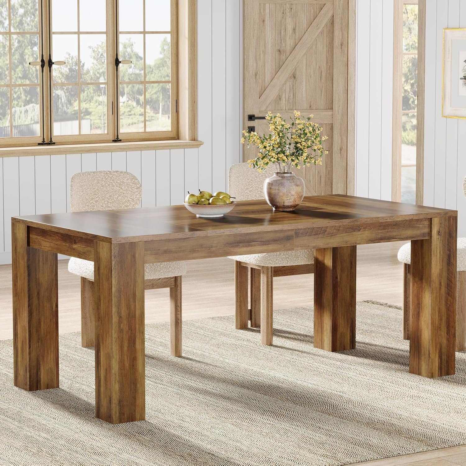 Discover 5 the best farmhouse dining table 5 Tribesigns 63-Inch Dining Table for 4-6 People