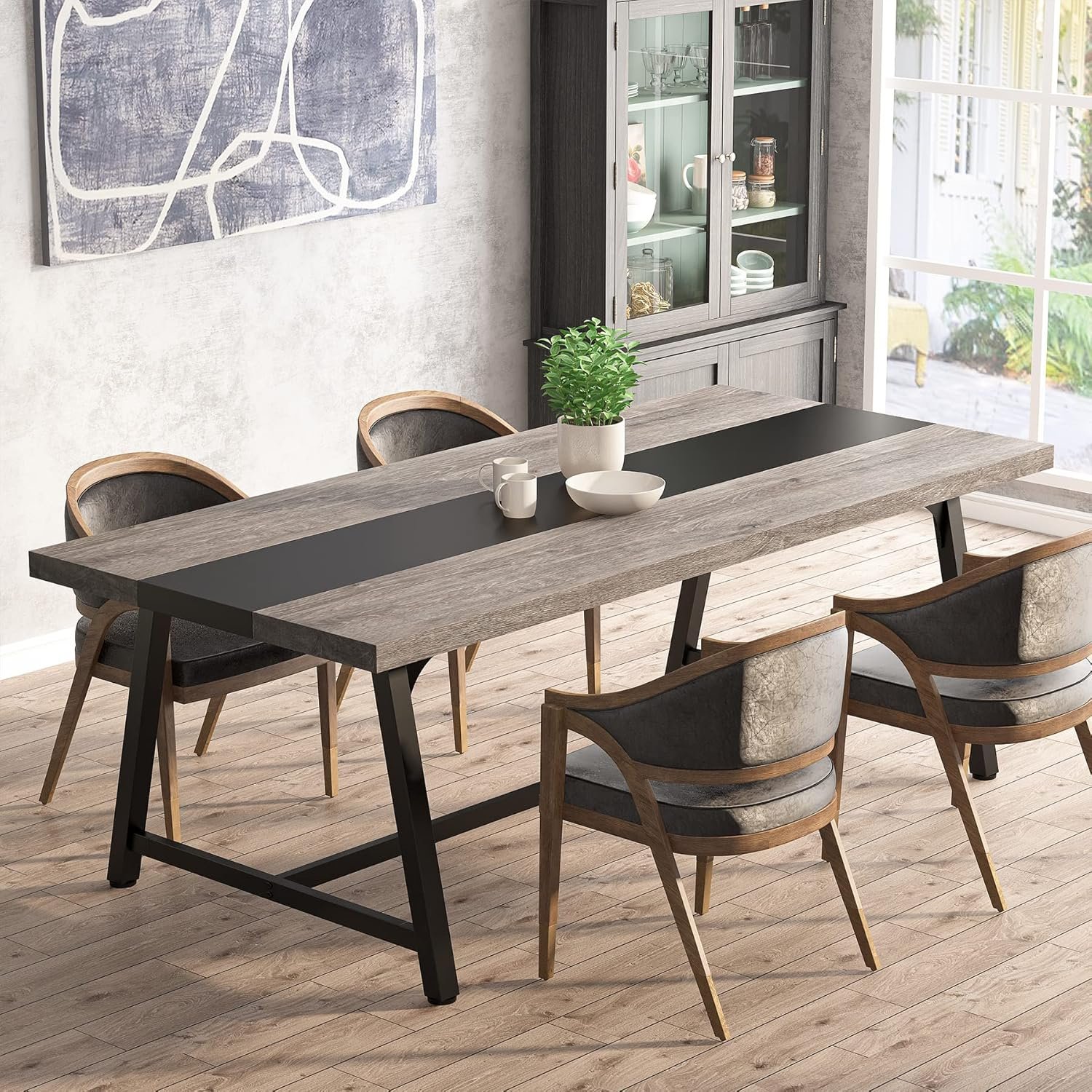 Discover 5 the best farmhouse dining table 2 Tribesigns Dining Table for 8 People