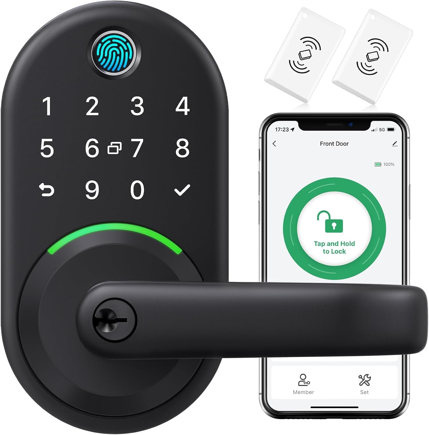 5 the best smart door lock with handle 2 Yamiry Smart Door Handle Lock