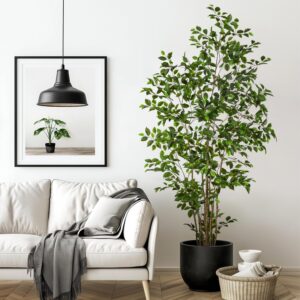 Top 10 Best Indoor Trees for Your Home 2 7ft Artificial Ficus Tree-Artificial Plants Indoor2