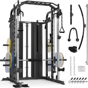 Discover 7 Best Home Gym Setup Equipment 1 DONOW Smith Machine with 160kg Weight Stacks Power Cage Squat Rack Dual Cable1