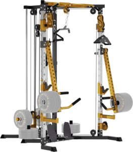 Discover 7 Best Home Gym Setup Equipment 7 Versatile Power Rack with Cable Pulley System Power Cage for Strength Training Bench Press and Pull Ups7