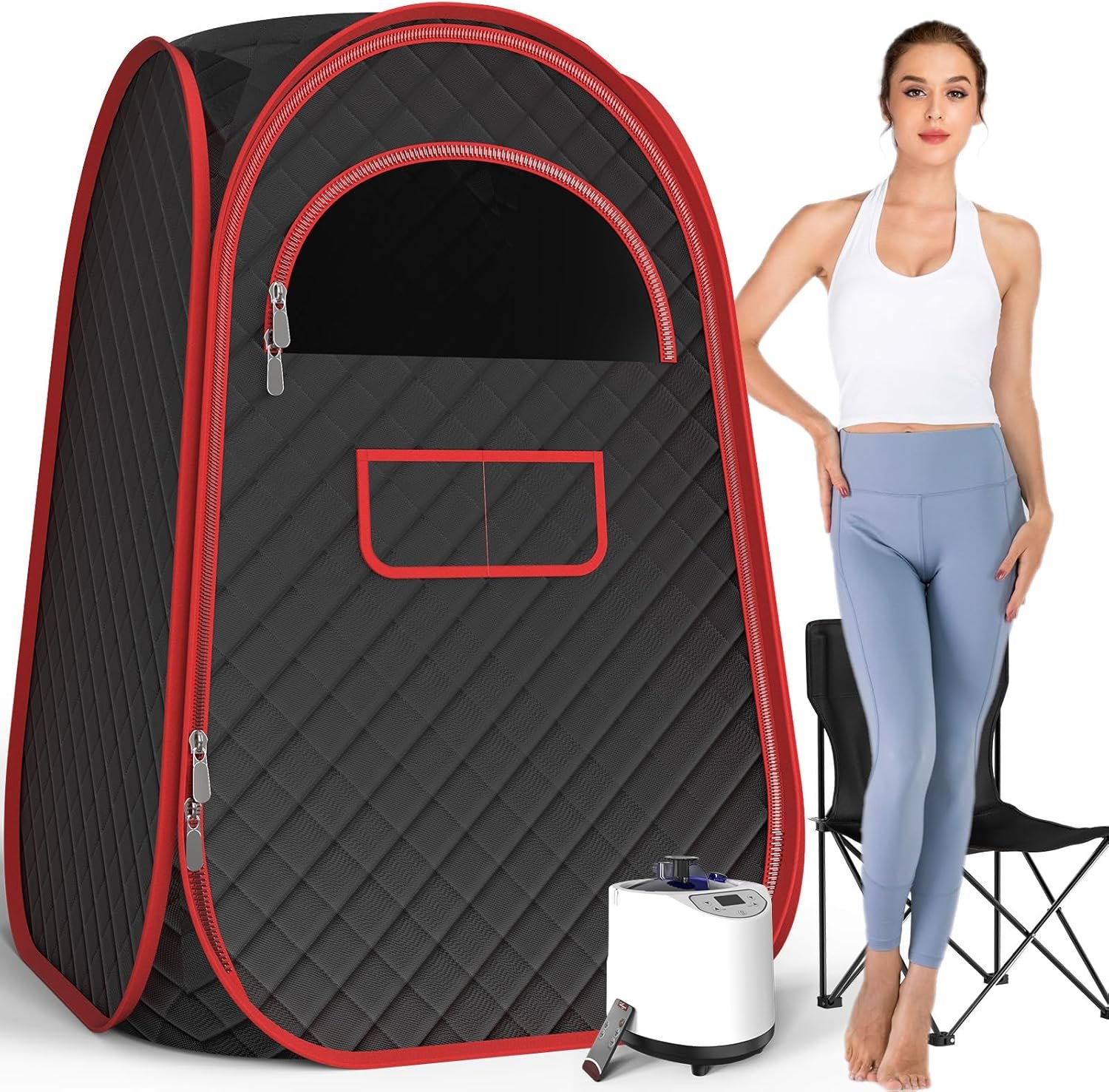 AgiiMan Portable Sauna Box - Full Body Steam Sauna, Portable Sauna for Home