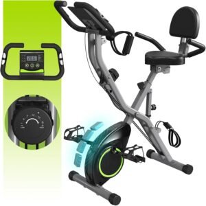 Top 10 Best Stationary Bike for Seniors 2 Indoor Exercise Bike for Seniors, 5 IN 1 Foldable Stationary Bike