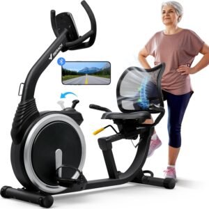 Top 10 Best Stationary Bike for Seniors 8 MERACH Recumbent Exercise Bike, High-end Recumbent Bike for Home