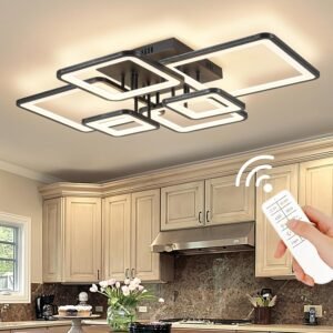 best 10 Modern Kitchen Lighting Fixtures: Illuminate Your Culinary Space 6 Modern LED Ceiling Light Fixture Black Kitchen Lighting Fixtures Ceiling for6