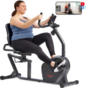 The 10 Best Home Recumbent Stationary Bikes for Comfortable Workouts in the Future 4 Sunny Health & Fitness Smart Heavy-Duty