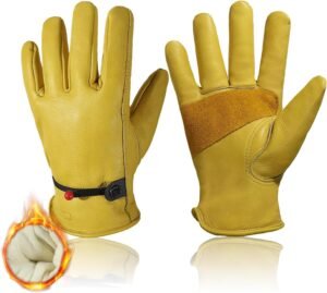 10 Best Women Work Gloves for Ultimate Protection and Comfort 8 HLDD HANDLANDY Winter Leather Work Gloves 8